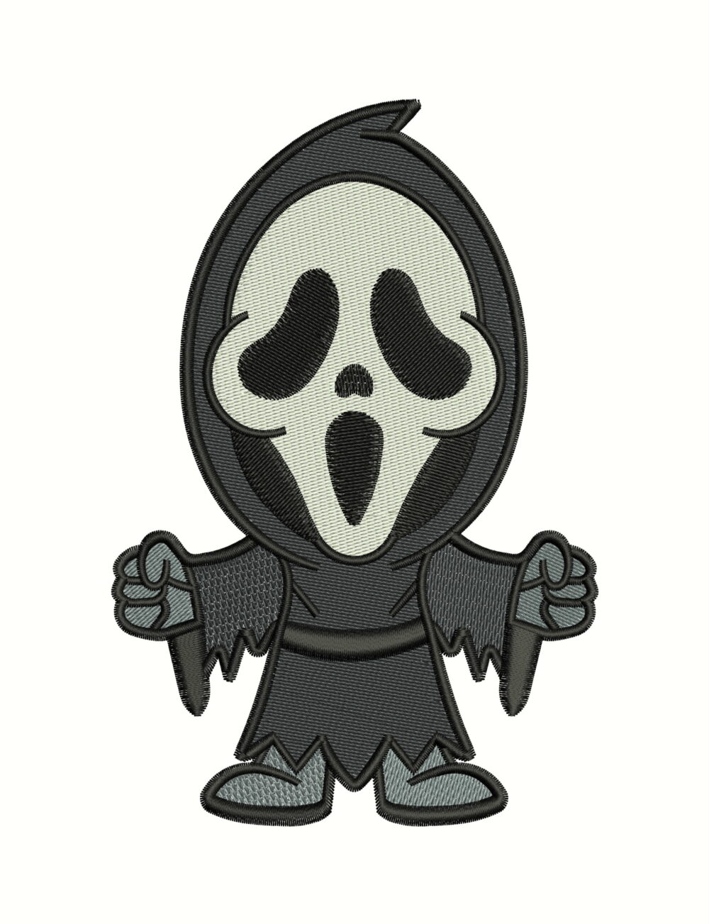 Ghost Logo Embroidery Design