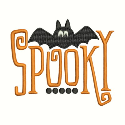 Spooky Logo Embroidery Design