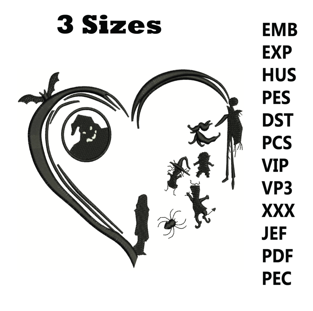 Nightmare Story Embroidery Design – Multi-Sizes & Formats - Image 3