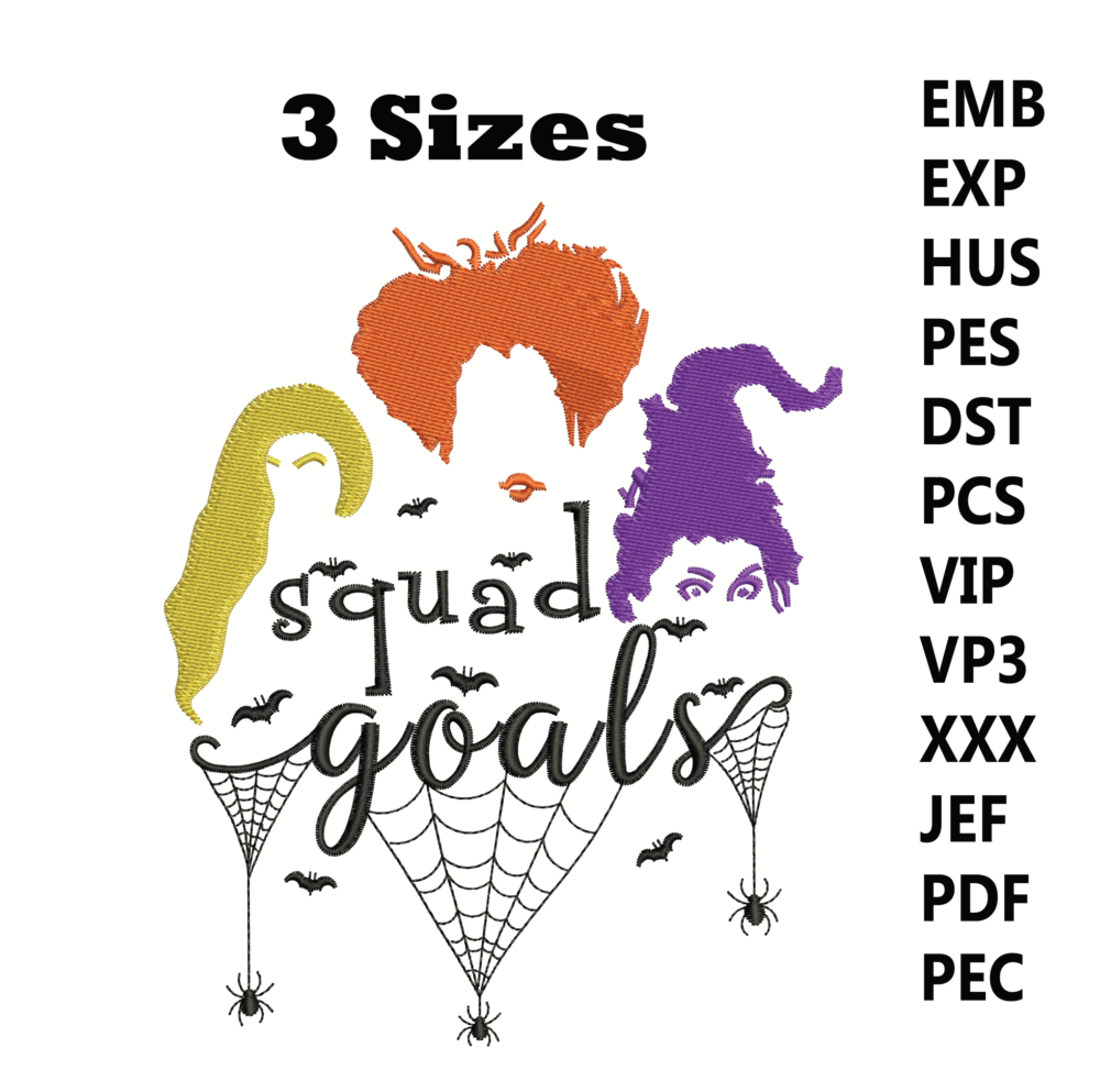 Squad Goals Embroidered Design Files - Image 3