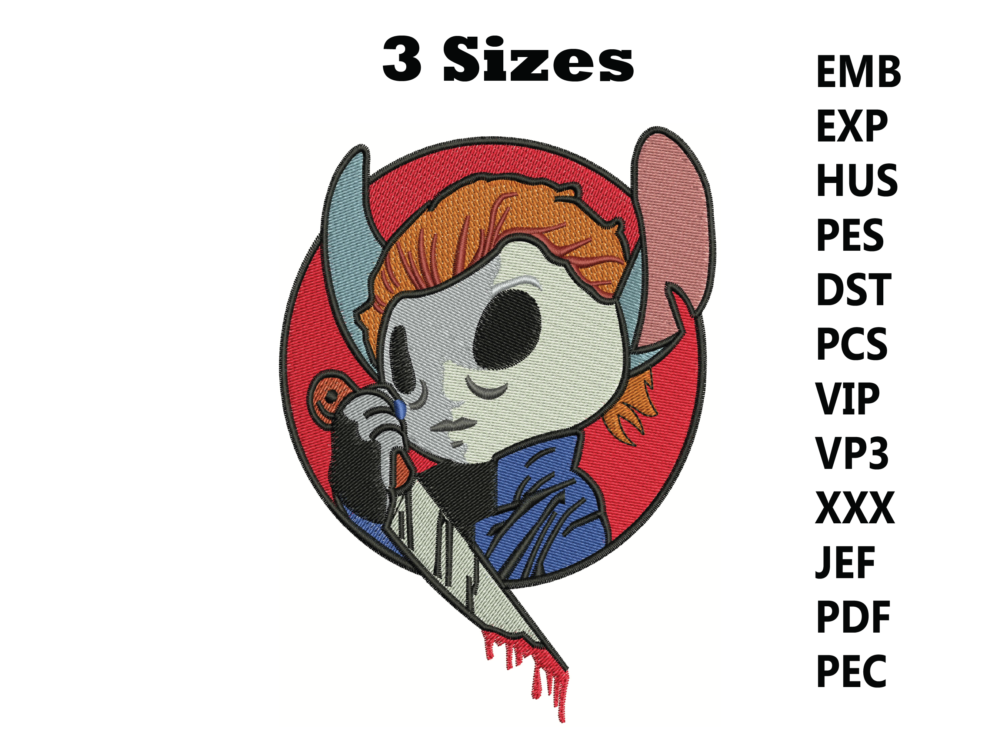 Michael Myers Embroidery Design – Multi-Sizes & Formats - Image 3
